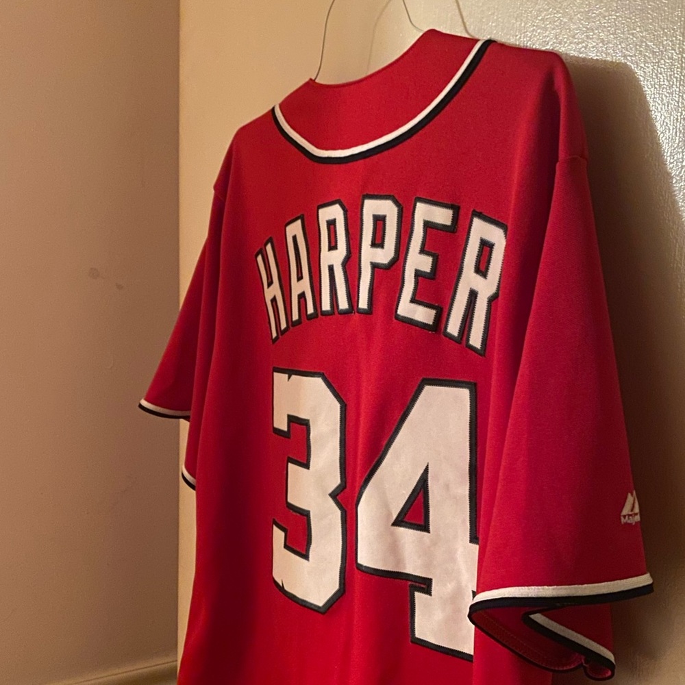 Majestic MLB Washington Nationals Bryce Harper Baseball Jersey